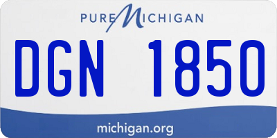 MI license plate DGN1850