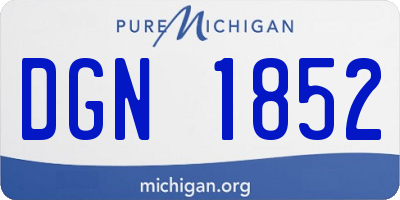 MI license plate DGN1852