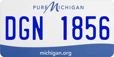 MI license plate DGN1856
