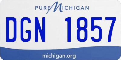 MI license plate DGN1857