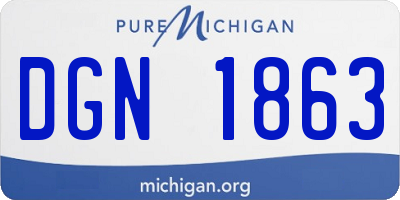 MI license plate DGN1863