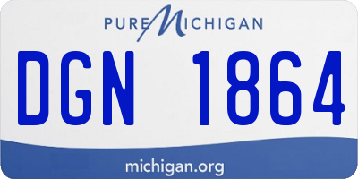 MI license plate DGN1864