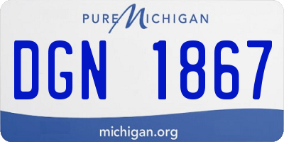 MI license plate DGN1867