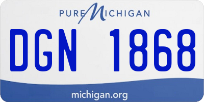 MI license plate DGN1868