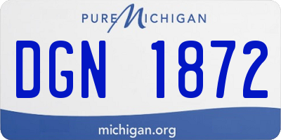 MI license plate DGN1872