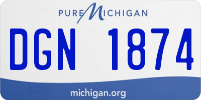 MI license plate DGN1874