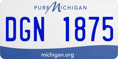 MI license plate DGN1875