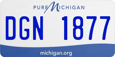 MI license plate DGN1877