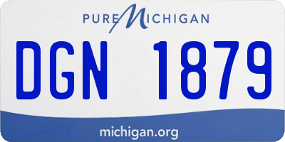 MI license plate DGN1879