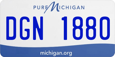 MI license plate DGN1880