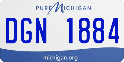 MI license plate DGN1884