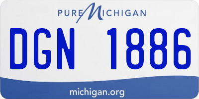 MI license plate DGN1886