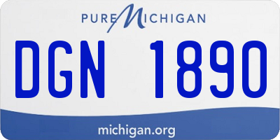 MI license plate DGN1890