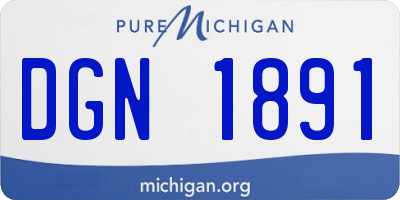 MI license plate DGN1891