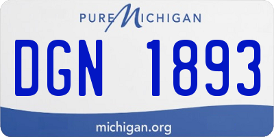 MI license plate DGN1893