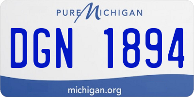 MI license plate DGN1894