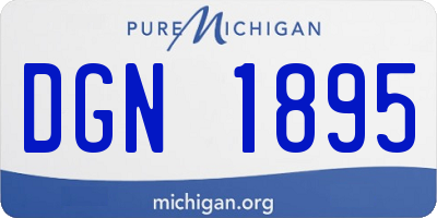 MI license plate DGN1895