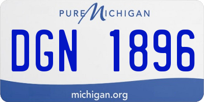 MI license plate DGN1896