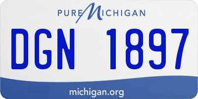 MI license plate DGN1897