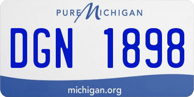 MI license plate DGN1898