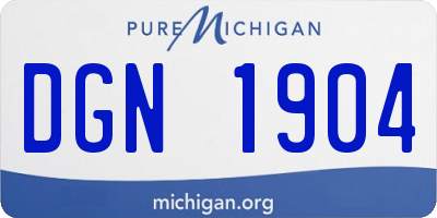 MI license plate DGN1904