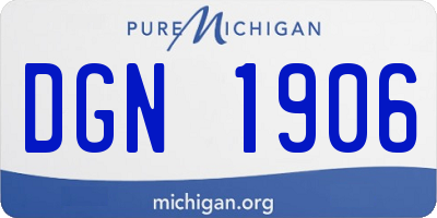 MI license plate DGN1906