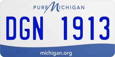 MI license plate DGN1913