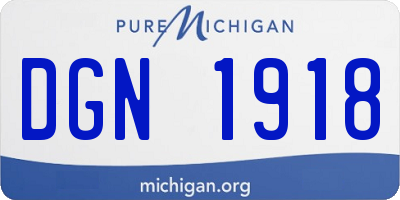 MI license plate DGN1918