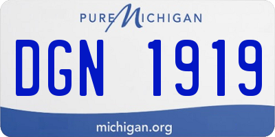 MI license plate DGN1919