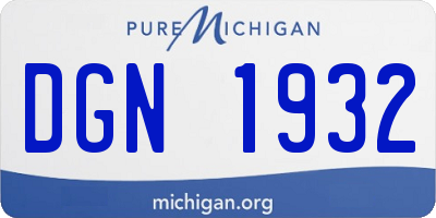 MI license plate DGN1932