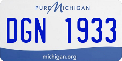 MI license plate DGN1933