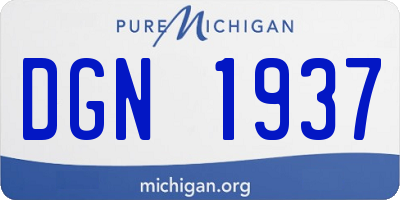 MI license plate DGN1937