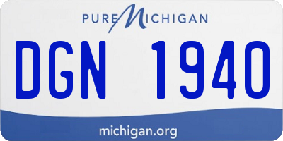 MI license plate DGN1940
