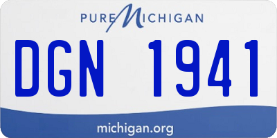 MI license plate DGN1941