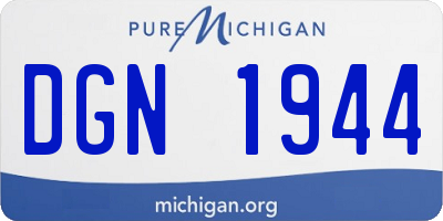 MI license plate DGN1944