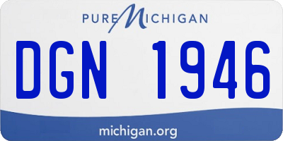 MI license plate DGN1946