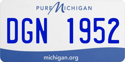 MI license plate DGN1952