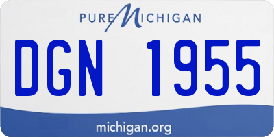 MI license plate DGN1955