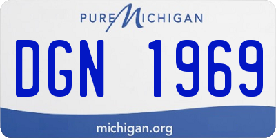 MI license plate DGN1969
