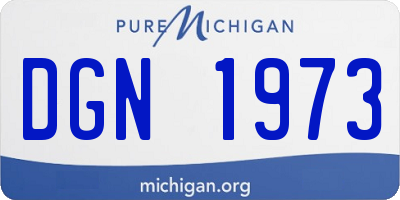 MI license plate DGN1973