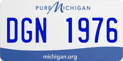 MI license plate DGN1976