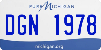 MI license plate DGN1978