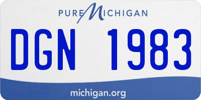 MI license plate DGN1983
