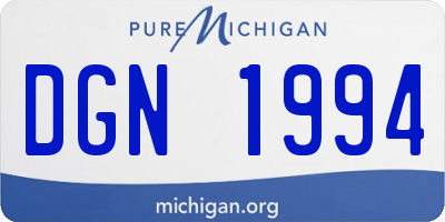 MI license plate DGN1994