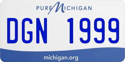 MI license plate DGN1999