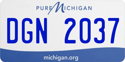 MI license plate DGN2037