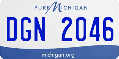 MI license plate DGN2046