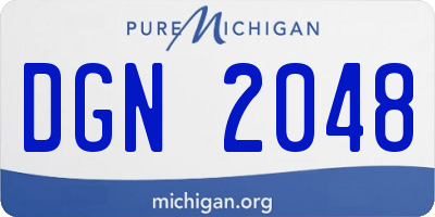 MI license plate DGN2048