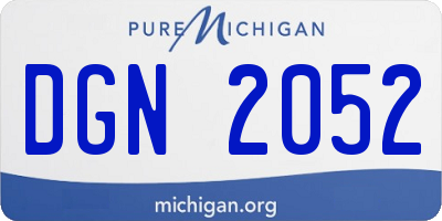 MI license plate DGN2052