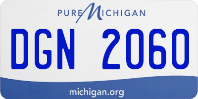 MI license plate DGN2060